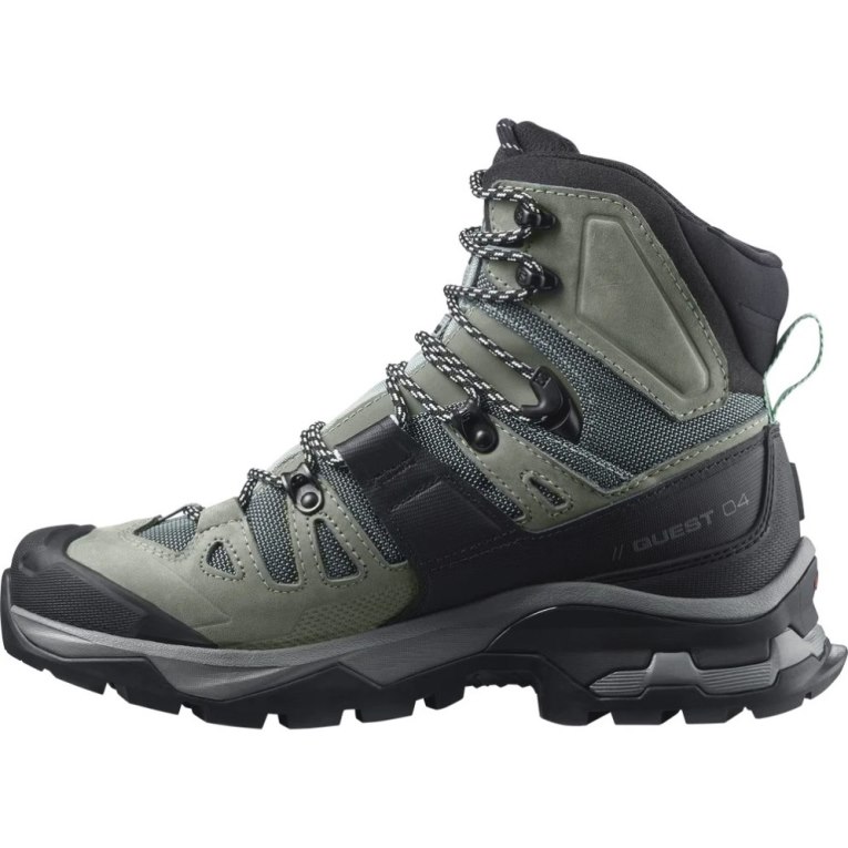 Botas Montaña Salomon Quest 4 GTX Mujer Verde Oliva Negros | MX FNHG415